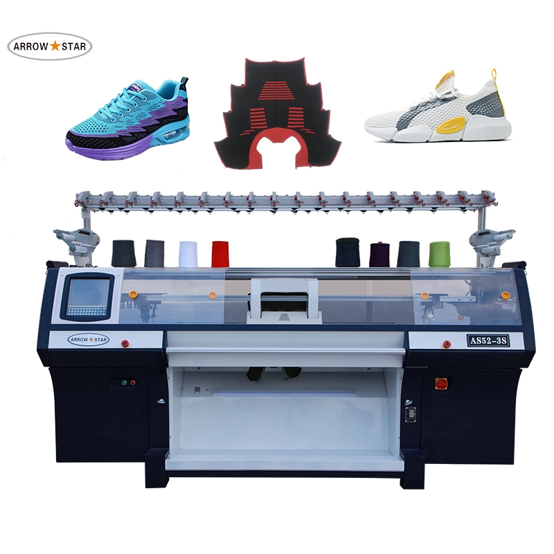  New model Flyknit upper shoe computerized flat knitting machine