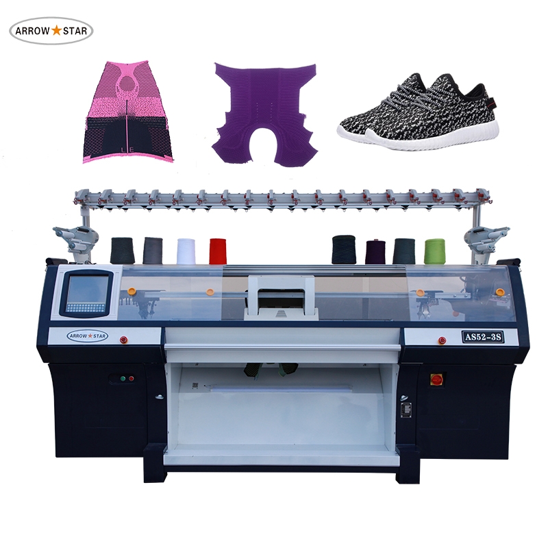 New model Three system 3d shoe upper knitting making machine