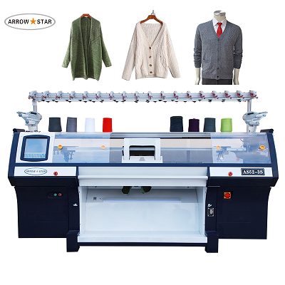 New model Cardigan jersey computerized flat knitting machine china brand