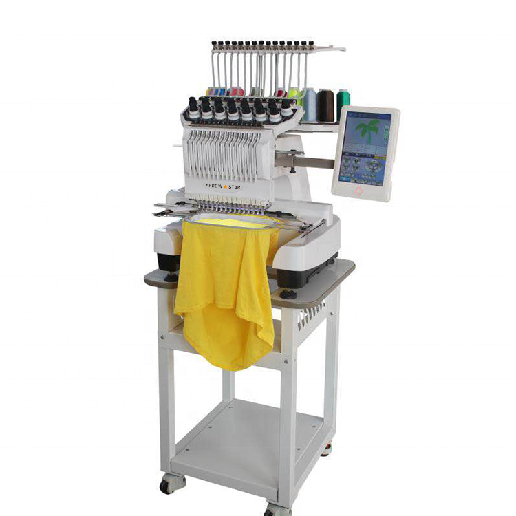 New model 1 head 12 needles automatic computer embroidery machine price