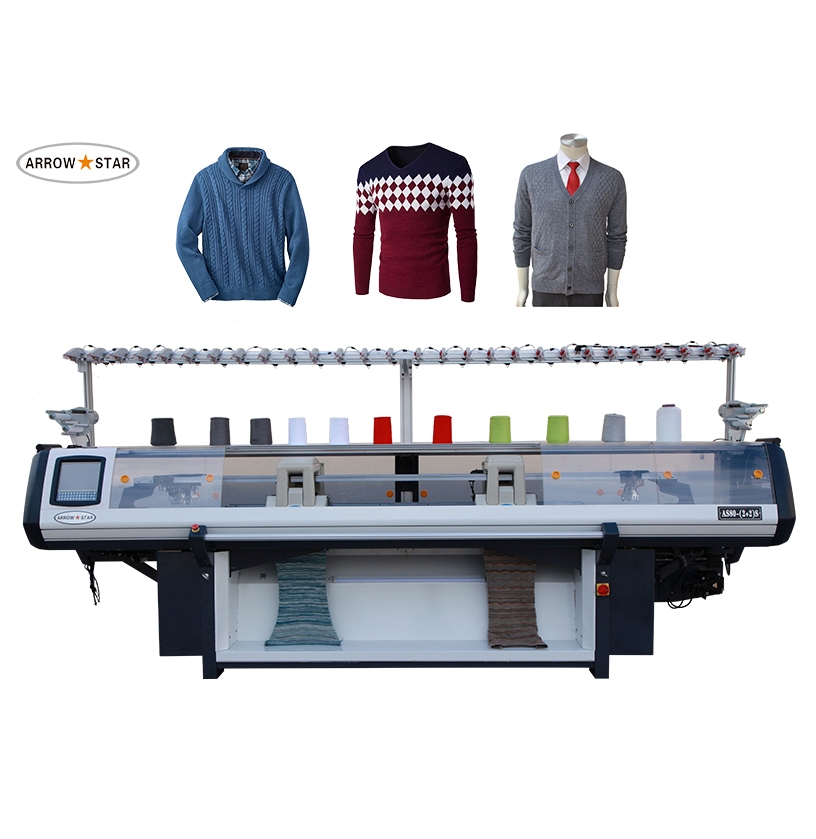 New model 80inch 100inch four system sweater Knitting Machine supplier
