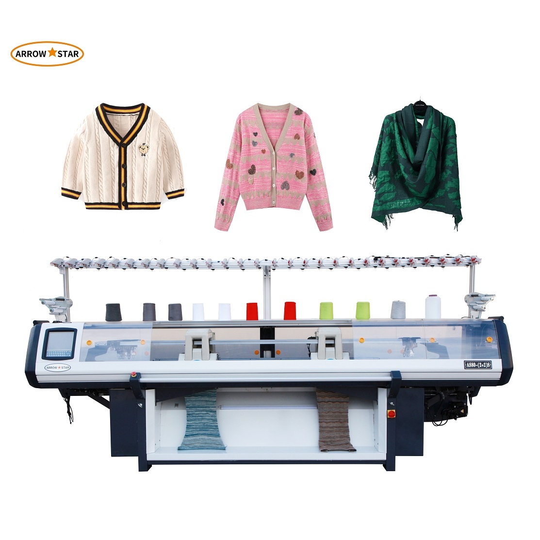  New model Computerized carpet Knitting Machine 80 inch double carriage double head
