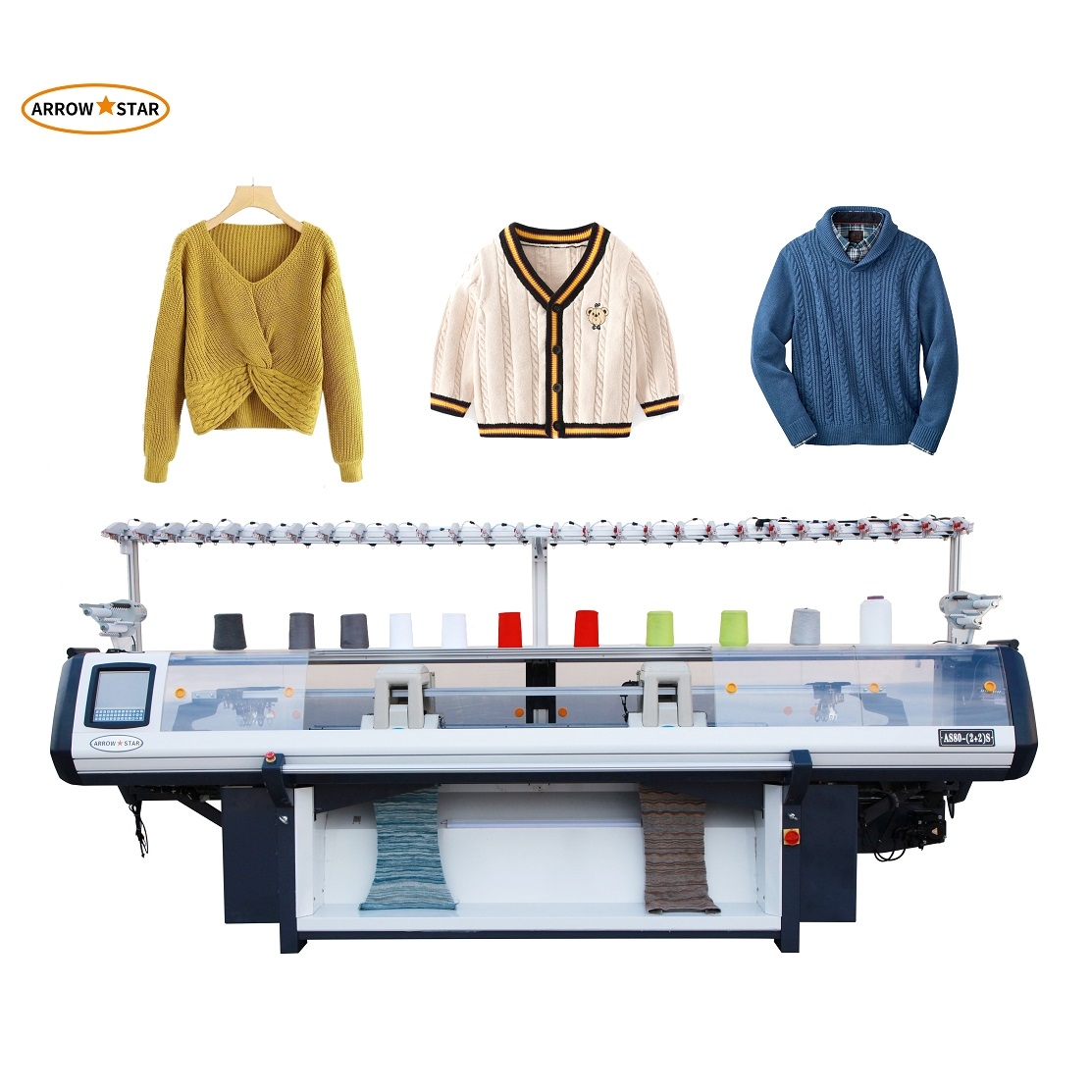 New model 80inch Double carriage sweater knitting machine for make sweater and carpet