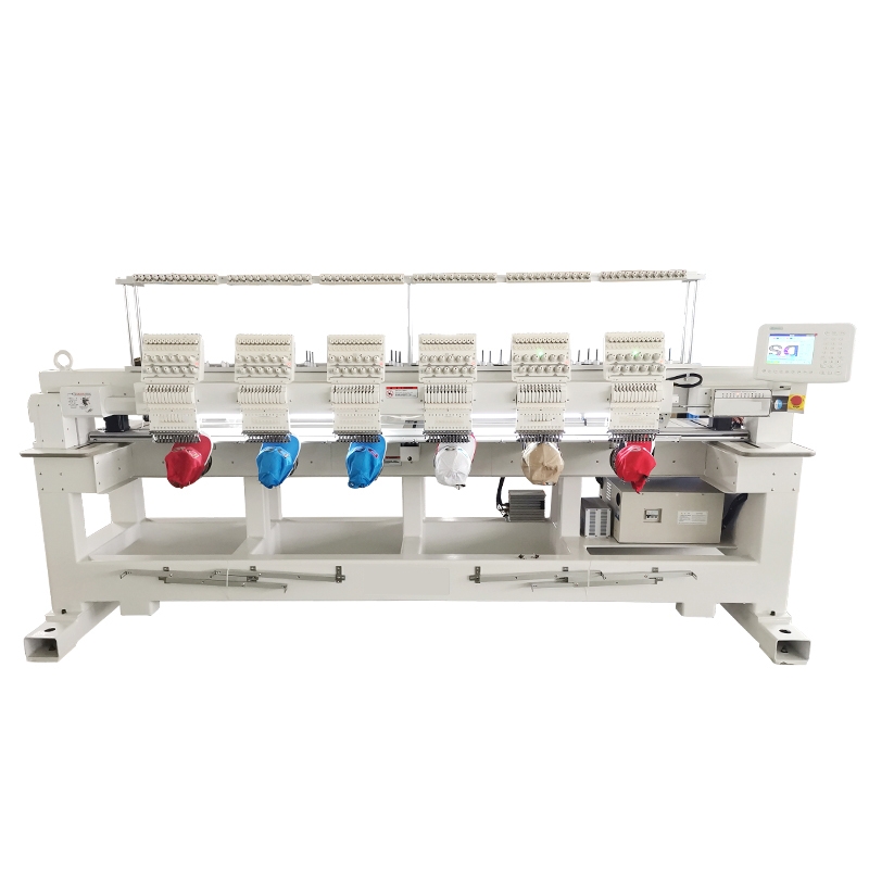 New model 6 heads 12 color multi-needles computerized embroidery machine