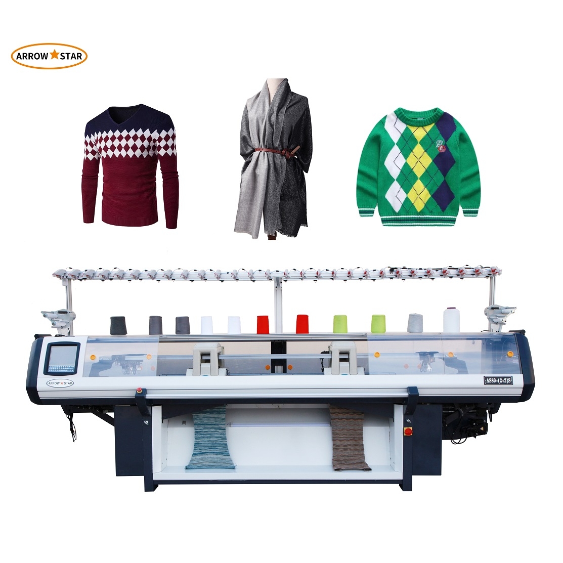  New model Fully automatic computerized sweater making machine weaving machine 80 inch