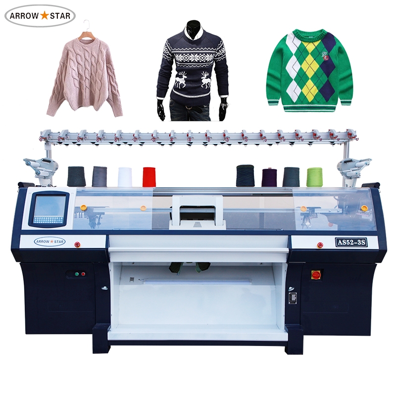  New model Single carriage three system sweater knitting machine supplier