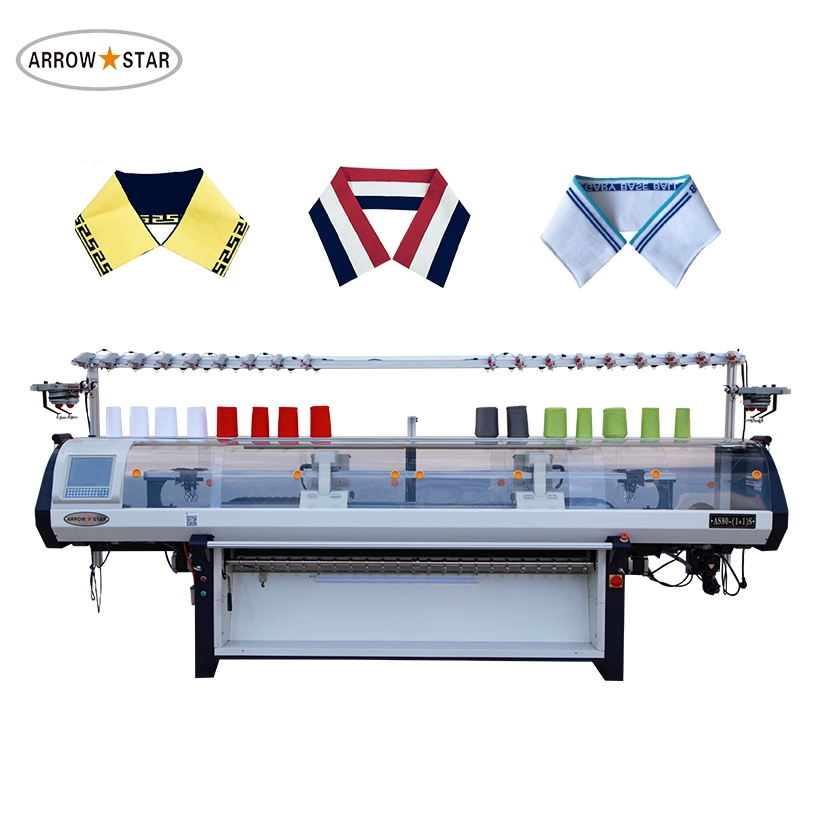 New model Fully jacquard computerized flat collar knitting machine