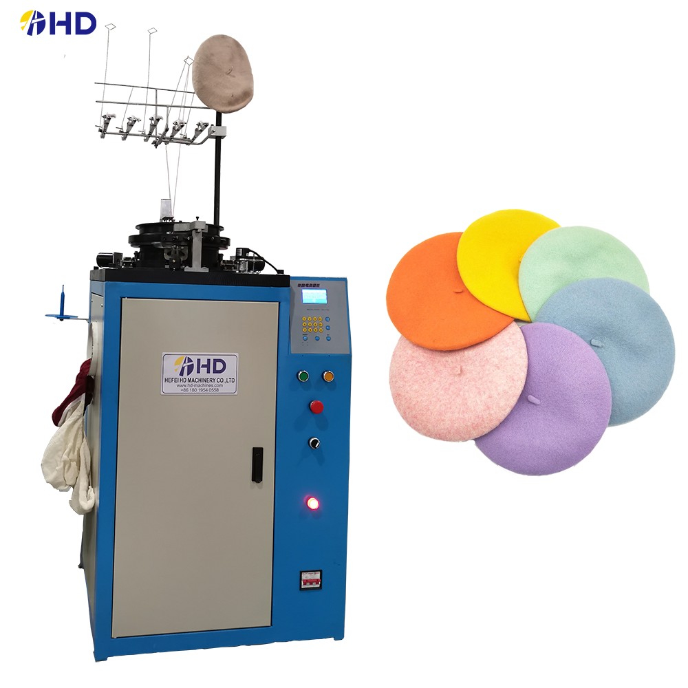  New model HD brand customized beret cap knitting ironing machine