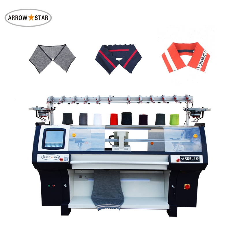 New model AS52-1S single system seamless circuar cuff knitting machine