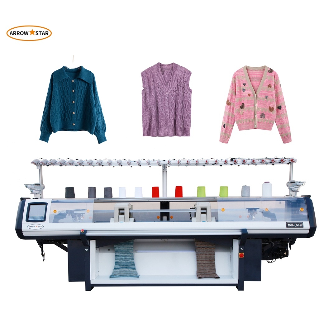 New model Four system 80 inch 2+2 flat knitting machine