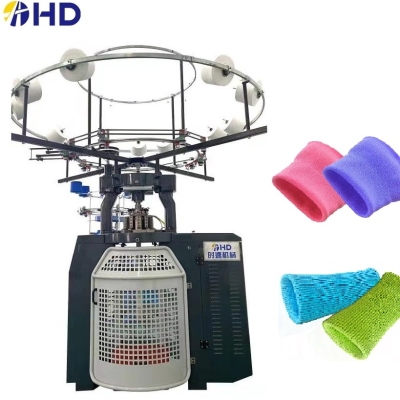 New model Knitted rib cuff making machine