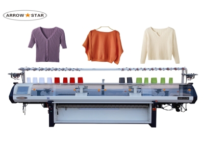   New model  80 inch automatic flat knitting machine with double system flat knit