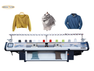 New model 2+2system 80inch computerized sweater flat knitting machine
