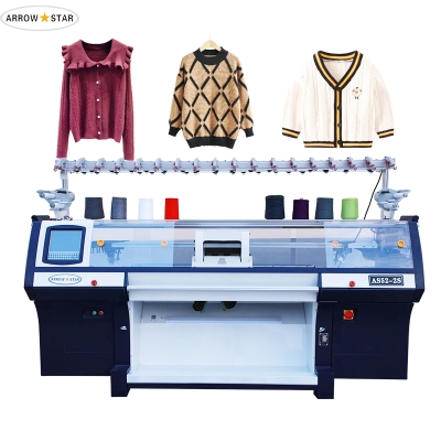  New model Chinese Brand ARROW STAR Double system computerized sweater flat knitting machine