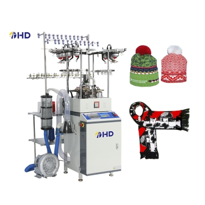 New model HD brand mostly professional totally automatic hats knitting machine manufactory