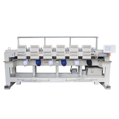 New model Six head embroidery machine monogram machine prices for cap t-shirt flat apparel