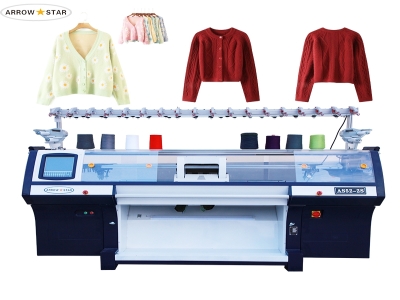 New model 2.5G 3G 3.5G thick gaugue flat knitting machine for sweater hat