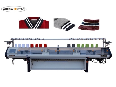  New model Double system double carriages collar cuffs blanket knitting machine