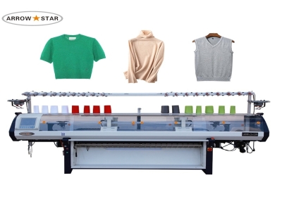 New model 2 head system flat knitting machine China manufacturer