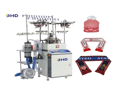 New model Weft knitting stype high speed cap scarf knitting machine