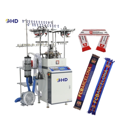 New model Circular knitting type double system tassel scarf making machine