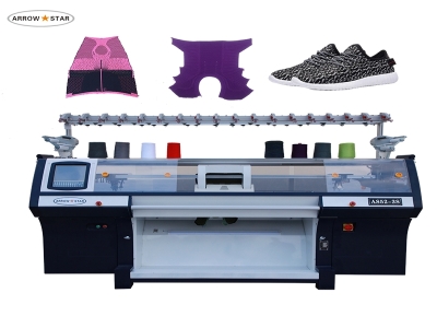 New model Three system 3d shoe upper knitting making machine