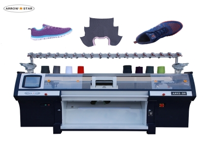 New model Automatic double system three System Vamp Flat Knitting Machine