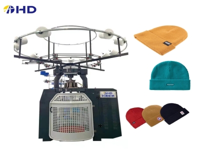 New model HD brand 10 inch elastic seamless hat rib knitting machine