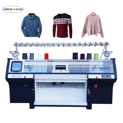 New model Fully computerized jacquard flat 8g sweater knitting machine