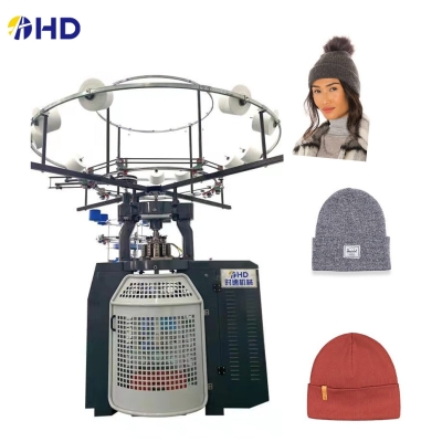 New model HD brand 2x2 rib hat knitting machine