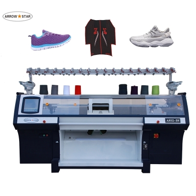  New model Fully computerized 3 system jacquard flat knitting machine for shoe upper