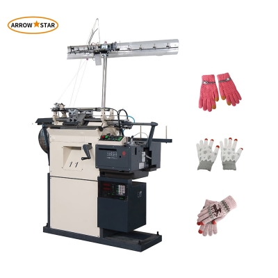 New model Automatic seamless Cotton Jacquard glove flat knitting machine