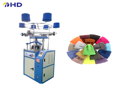 New model HD brand Popular circular rib hat knitting machine