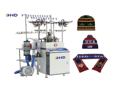 New model High speed circular scarf and cap knitting machine produce football fan scarf
