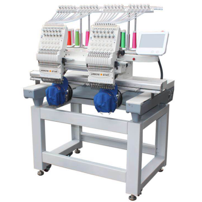 New model Double Head Computerized Multi Function Cap T-shirt Garment Embroidery Machine