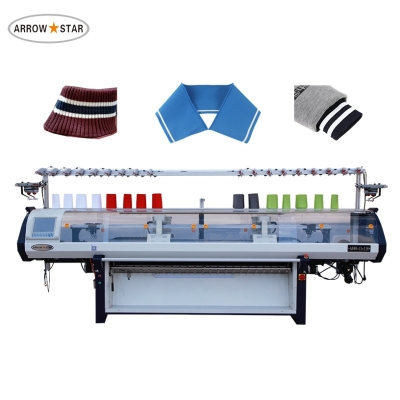 New model Automatic flat knitting machine for collar cuff and sweater