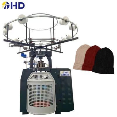 New model HD brand rib interlock jersey knitted machine circular for hat cap